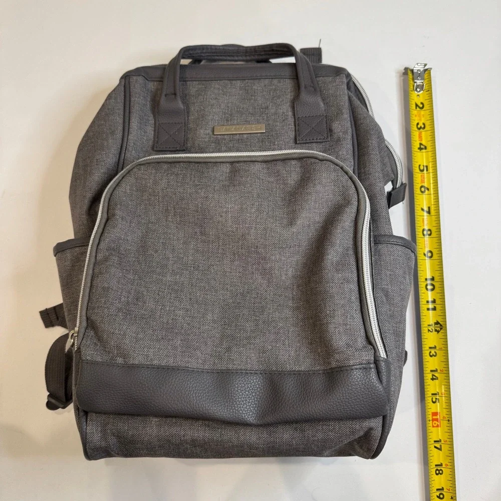 Bananafish Diaper Bag Backpack Women OS Grey‎ Good Wide Frame Multi Pocket